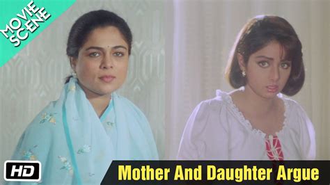 Mother And Daughter Argue Movie Scene Gumrah Reema Lagoo Sridevi