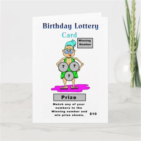 Lottery Birthday Card