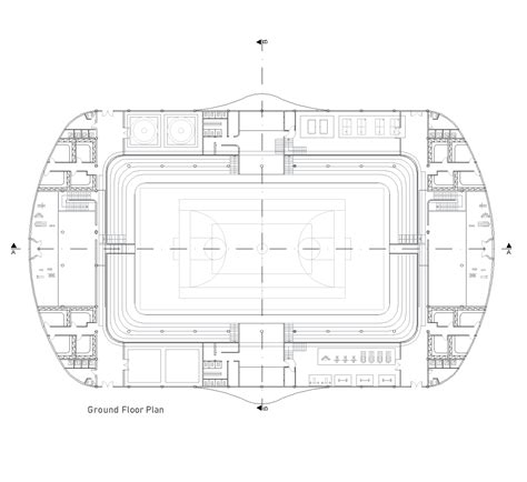 Basketball Stadium With Gym Dwg Cad Project Free Download