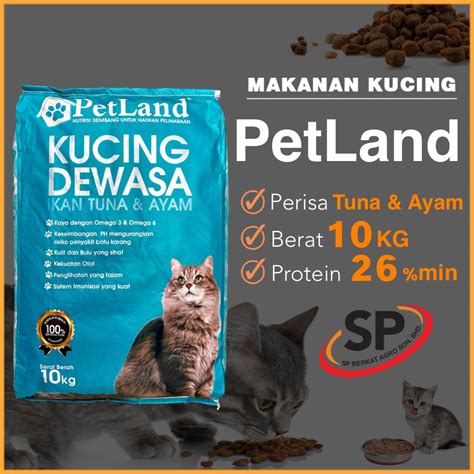 Makanan Kucing Makanan Kucing 10kg Petland Cat Food Pets