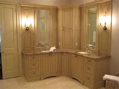 At builders surplus, we can provide you with complete corner bathroom vanity tops that supply more room for other necessary bathroom accessories, furniture, and amenities like bathtubs. utilizing a corner for bathroom cabinets - Google Search ...