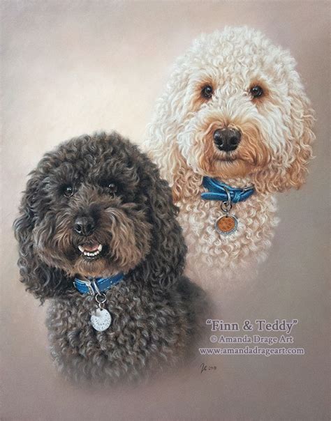 Portrait of two Cockapoos in pastel pencils. | Pet portraiture, Animal art, Dog artist