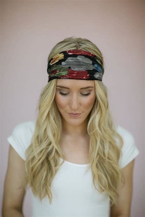 Floral Bohemian Head Wrap Womens Headband Hair By Threebirdnest Hair