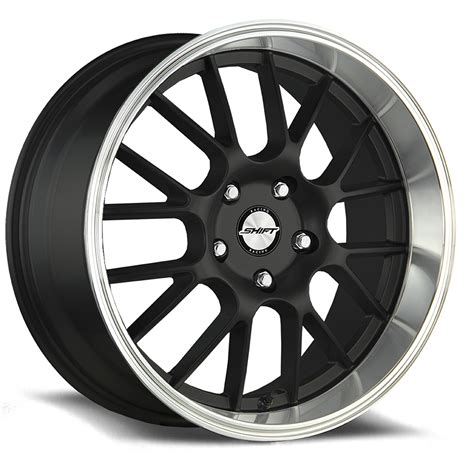 Shift Wheels Crank Black Polished Lip Wheels And Rims Packages At