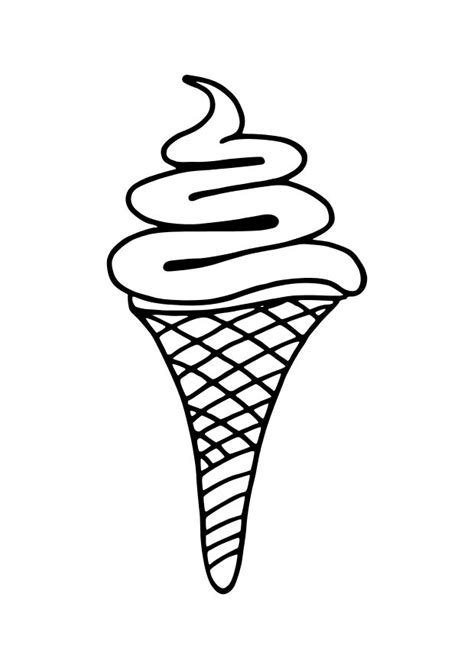 La texture de la gaufre, un cornet de crème glacée. Ice Cream Sundae Coloring Page | Clipart Panda - Free ...