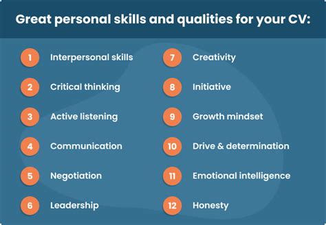 12 Great Personal Skills And Qualities To Put On Your Cv