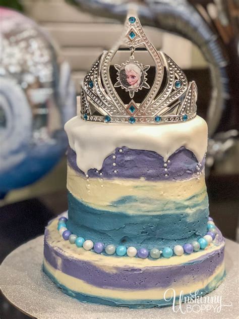 A Simple Frozen Birthday Cake Idea even Elsa would Love - Beth Bryan