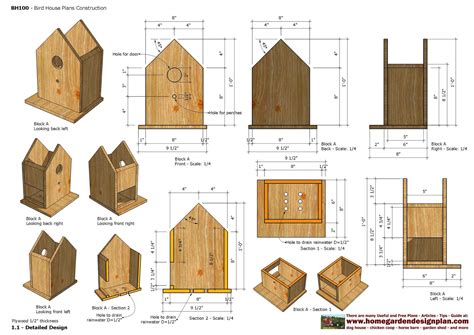 We show you detailed bluebird house plans, to create a perfect home for them in your garden. home garden plans: BH _ Bird House Plans Construction ...