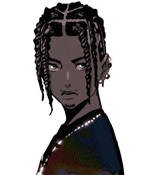 Pin By Nate On Character Concepts Black Anime Guy Black Cartoon