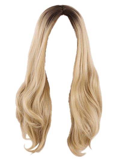 Wig Blond Long Transparent Png Stickpng