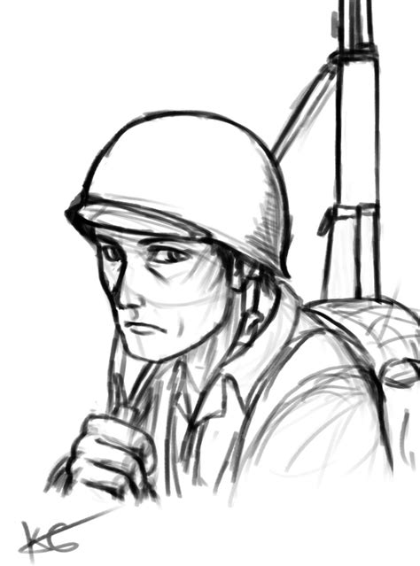 Ww2 Soldier Drawing Free Download On Clipartmag