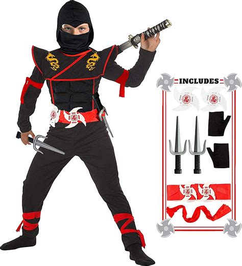 Buy Ninja Costume Boy Halloween Luxury Costume Dragon Ninja Muscle