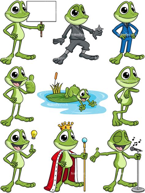 Frog Cartoon Vector At Collection Of
