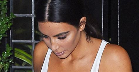 Kim Kardashians Nipples Steal Her Thunder In Top Stretched To Capacity