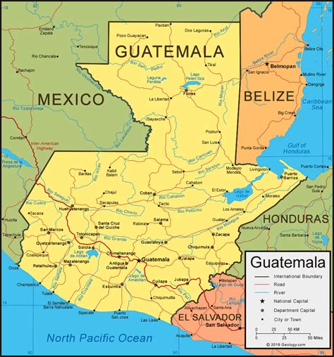 Guatemala Map And Satellite Image