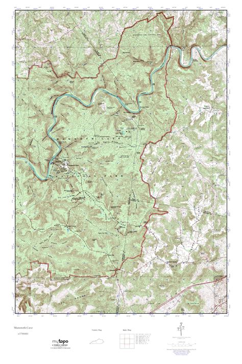 Mytopo Mammoth Cave Kentucky Usgs Quad Topo Map