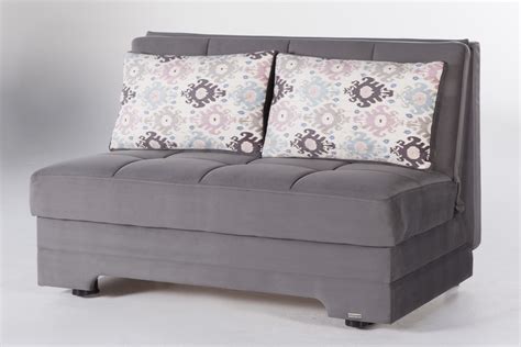Twist Love Seat Sofa Sleeper In Pure Gray Sleepworks