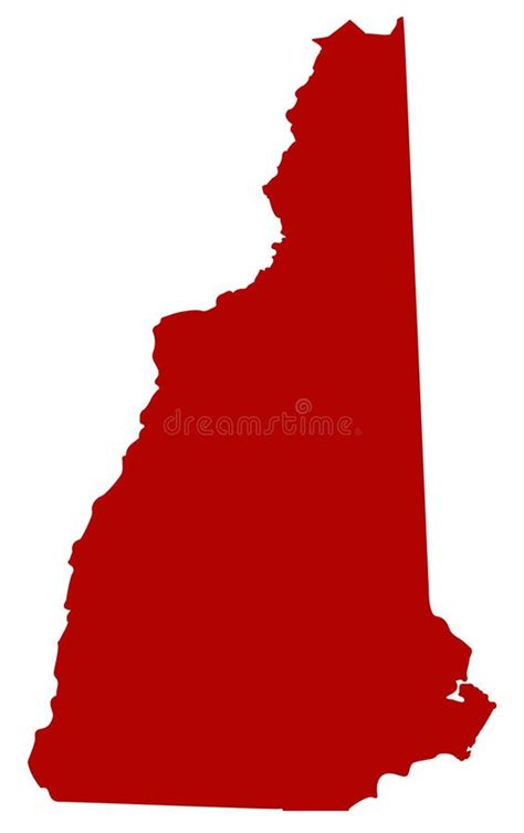 New Hampshire Map State In The New England Region Of The Northeastern