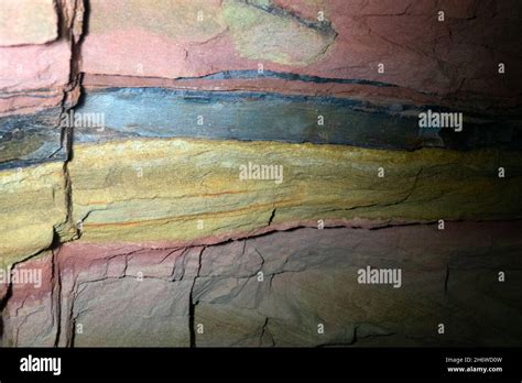 Sandstone Layers In The Mine Stock Photo Alamy