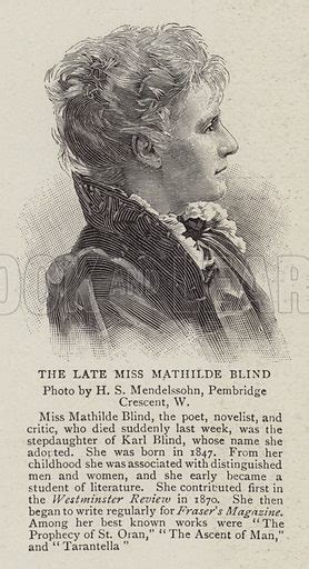 the late miss mathilde blind stock image look and learn