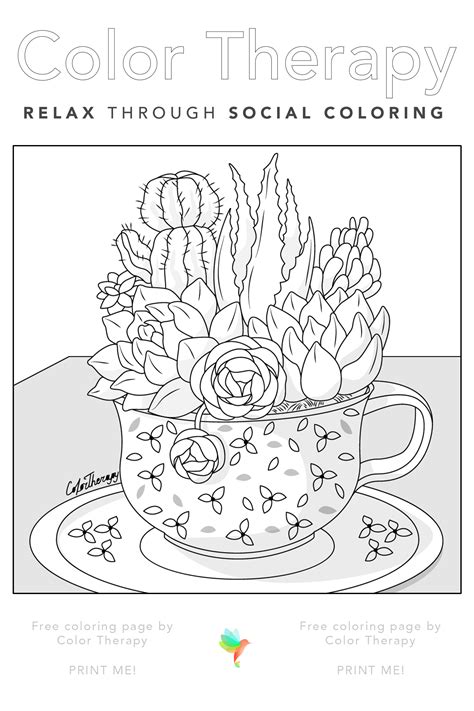Color Therapy T Of The Day Free Coloring Page Free Coloring Pages