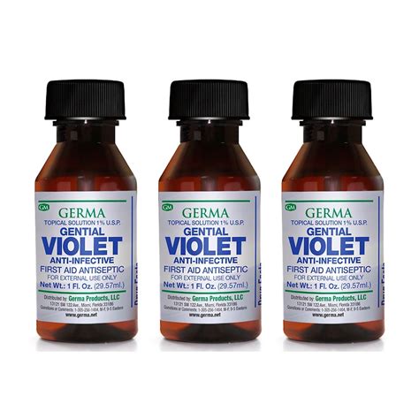 Germa Gentian Violet First Aid Antiseptic Prevents Skin Infection In