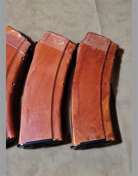 Sold Price Lot Of 4 Ak 47 And Ak 74 Bakelite Magazines Invalid Date Mst