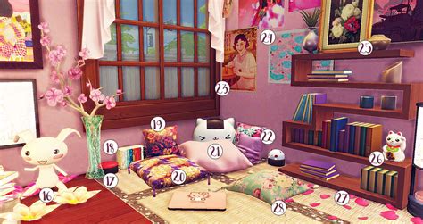 Pixelfro“ Sims 4cute Japanese Inspired Living Roomcc🌸keep Reading