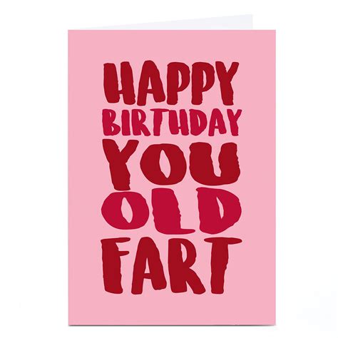 Buy Personalised Punk Birthday Card You Old Fart For Gbp 179 Card Factory Uk