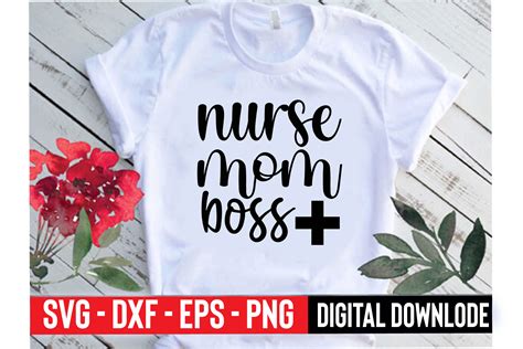 Nurse Mom Boss By Design Svg Thehungryjpeg