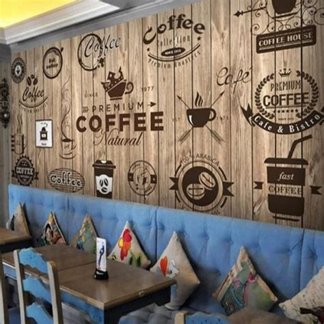 Custom Any Size 3d Wall Mural Wallpaper Retro Nostalgic Wood Grain Cafe