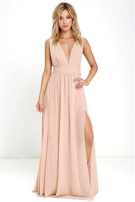 Huge savings for bridal shower dresses. Blush Gown - Maxi Dress - Sleeveless Maxi Dress - $84.00