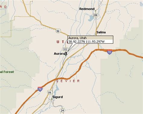 Aurora Utah Map 1