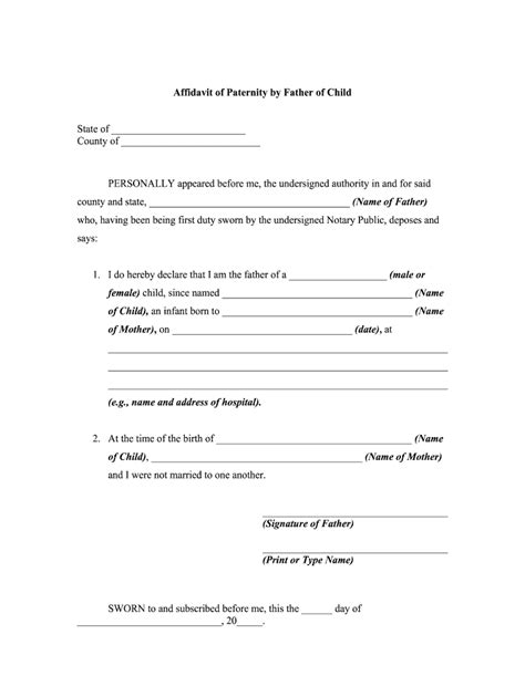 Paternity Affidavit Ohio Fill Out And Sign Online Dochub