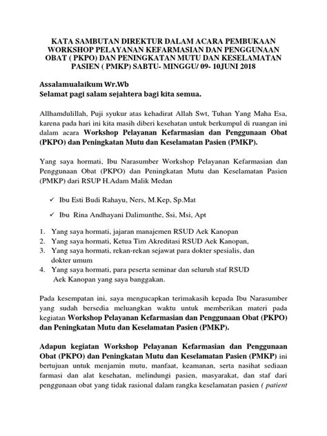 Naskah untuk mc acara pernikahan.docx. Kata Sambutan Pkpo Dan Pmkp