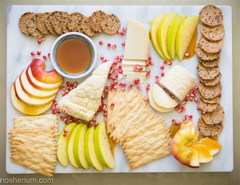 Rosh Hashanah Cheese Board With Apples And Honey Nosherium