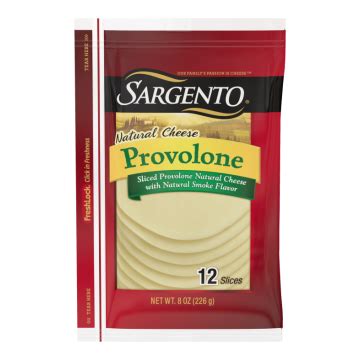 Sargento Sliced Provolone Natural Cheese With Natural Smoke Flavor 12