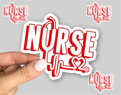 Nurse Sticker Nurse Decal Nursing Sticker Stethoscope Etsy