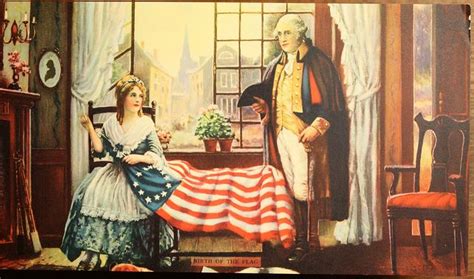 Betsy Ross And The First Flag Art Art Calendar First American Flag