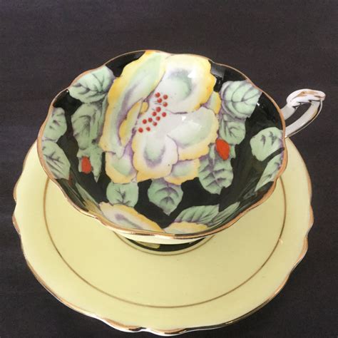 Paragon Tea Cup And Saucer Hand Painted Flowers Royal Double Etsy