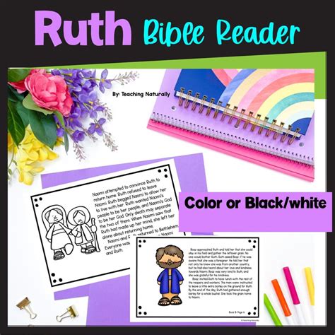 Ruth Bible Story Printable Booklet Bible Lesson For Kids Bible Craft
