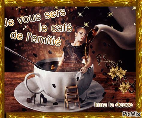 Café de lamitié Darmowy animowany