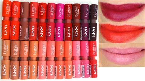 nyx butter lipstick swatches fizzies
