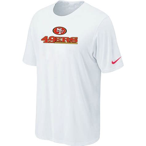 Nike San Francisco 49ers Authentic Logo T Shirt White On Salefor Cheap