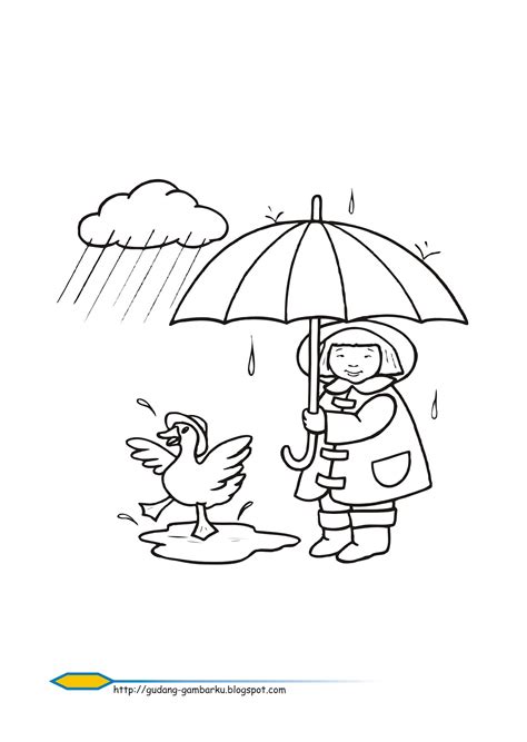 Dia adalah maskot perusahaan permainan. Gambar Mari Belajar Mewarnai Hujan Gambar di Rebanas - Rebanas