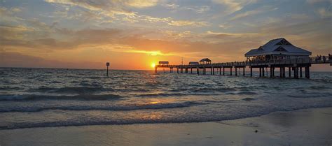 Sunset Panorama Pier 60 Clearwater Beach Florida Photograph By Bill