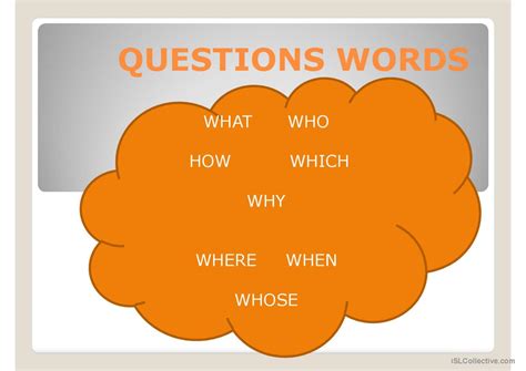 Questions Words English Esl Powerpoints
