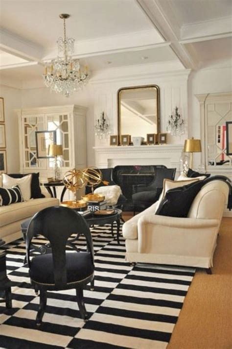 Black White And Gold Living Room Ideas Thegouchereye