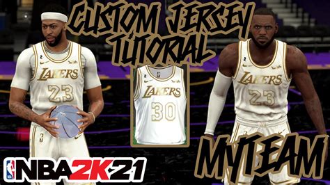La Lakers Custom Jersey Tutorial White Gold Uniform Nba 2k21 Myteam