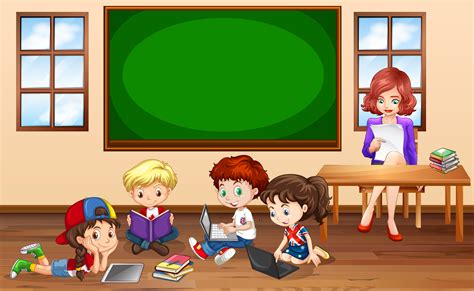 Find the perfect classroom cartoon stock illustrations from getty images. Children doing groupwork in classroom - Download Free ...